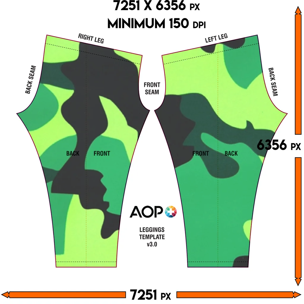 Neon Green Camo Leggings