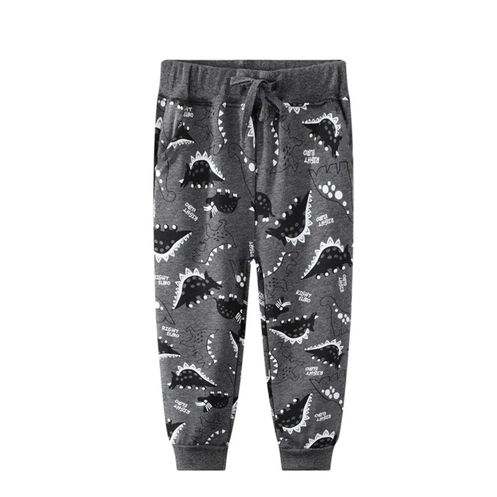 New Arrival Boys Girls Cartoon Animals Print Fashion Cotton Sport Outfit