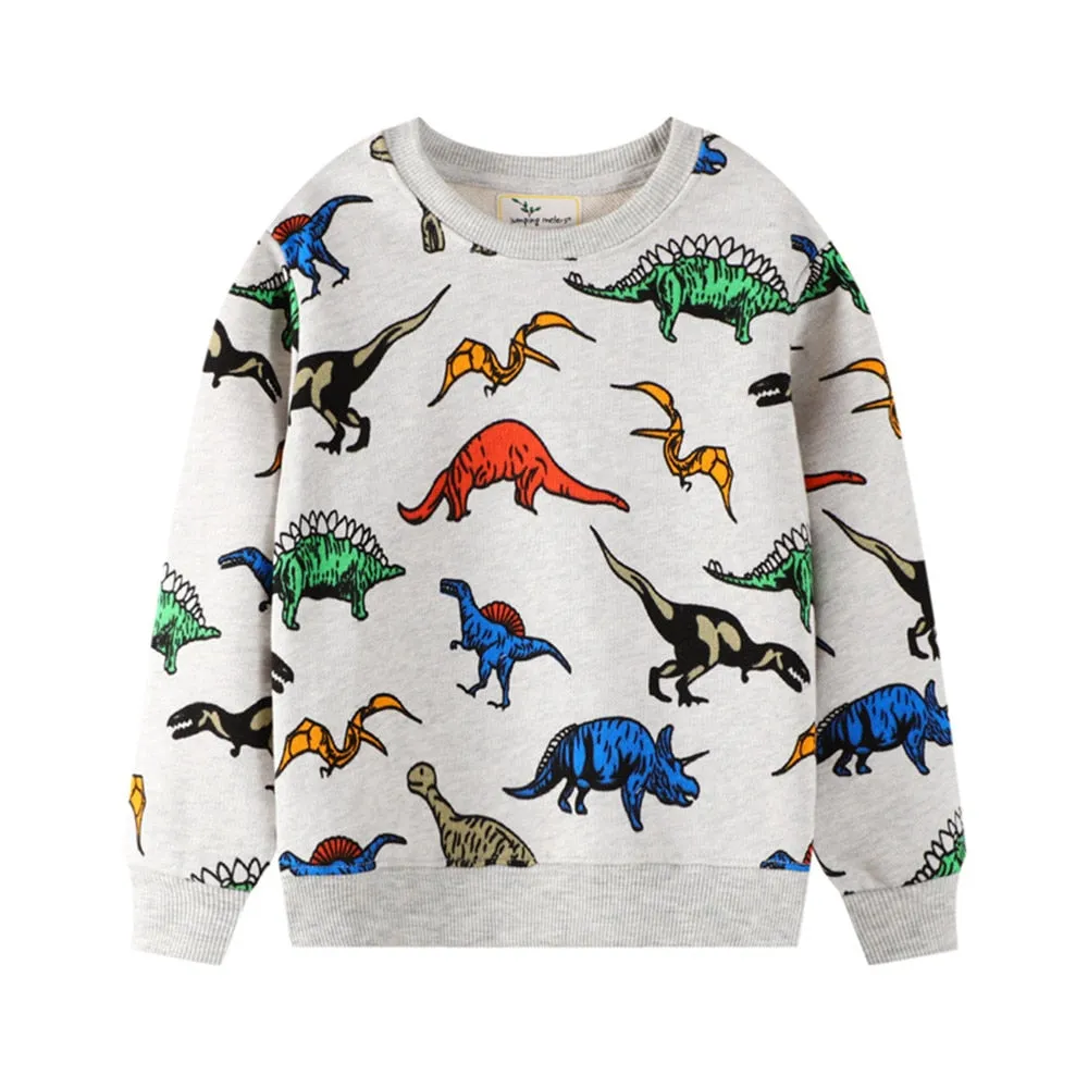 New Arrival Boys Girls Cartoon Animals Print Fashion Cotton Sport Outfit