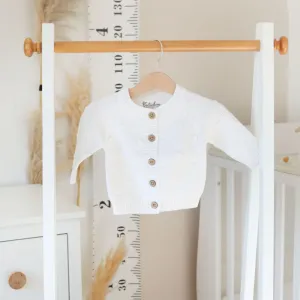New In Bertie & Me White Pom Pom Detail Cardigan