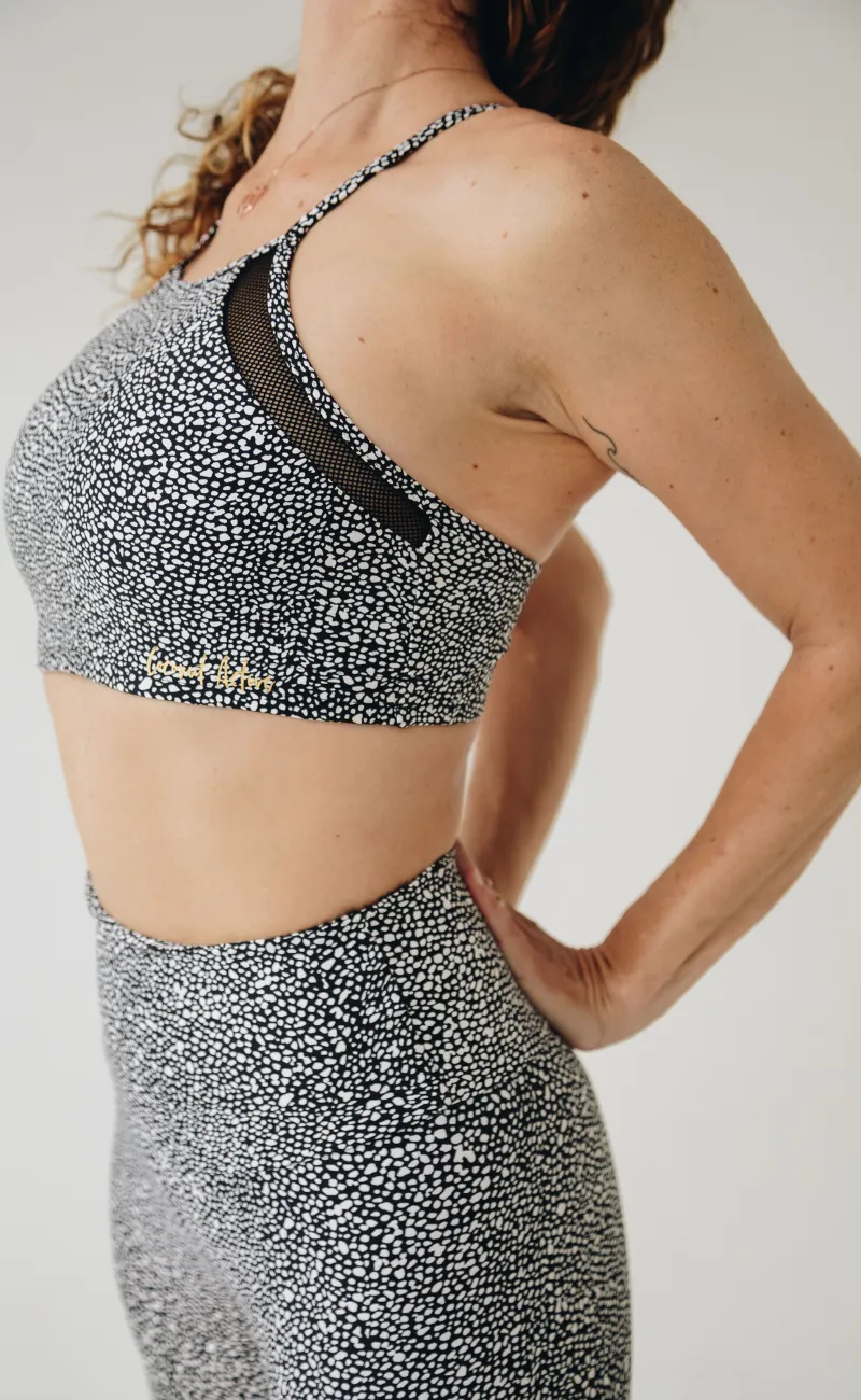 Night Sky Mesh Panel Medium Impact Bra