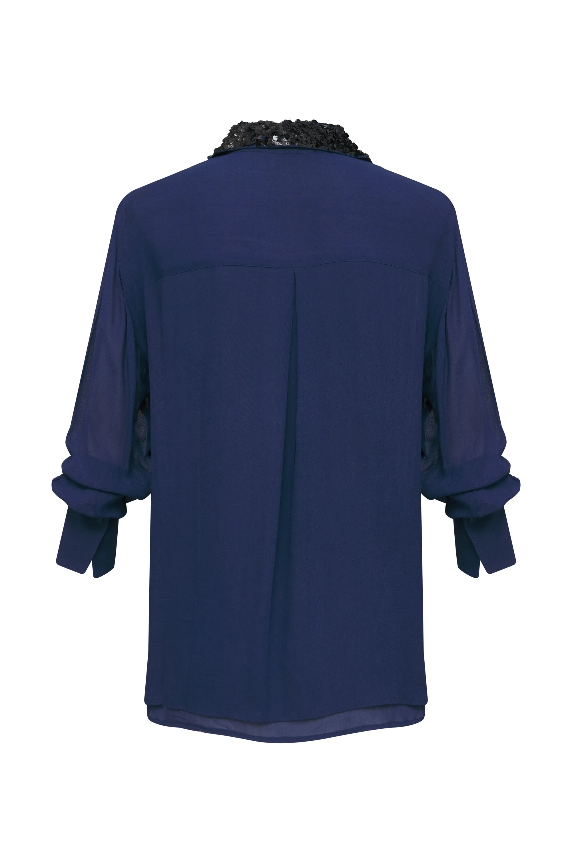Now 60% OFF -Lexi Sequin Collar Shirt