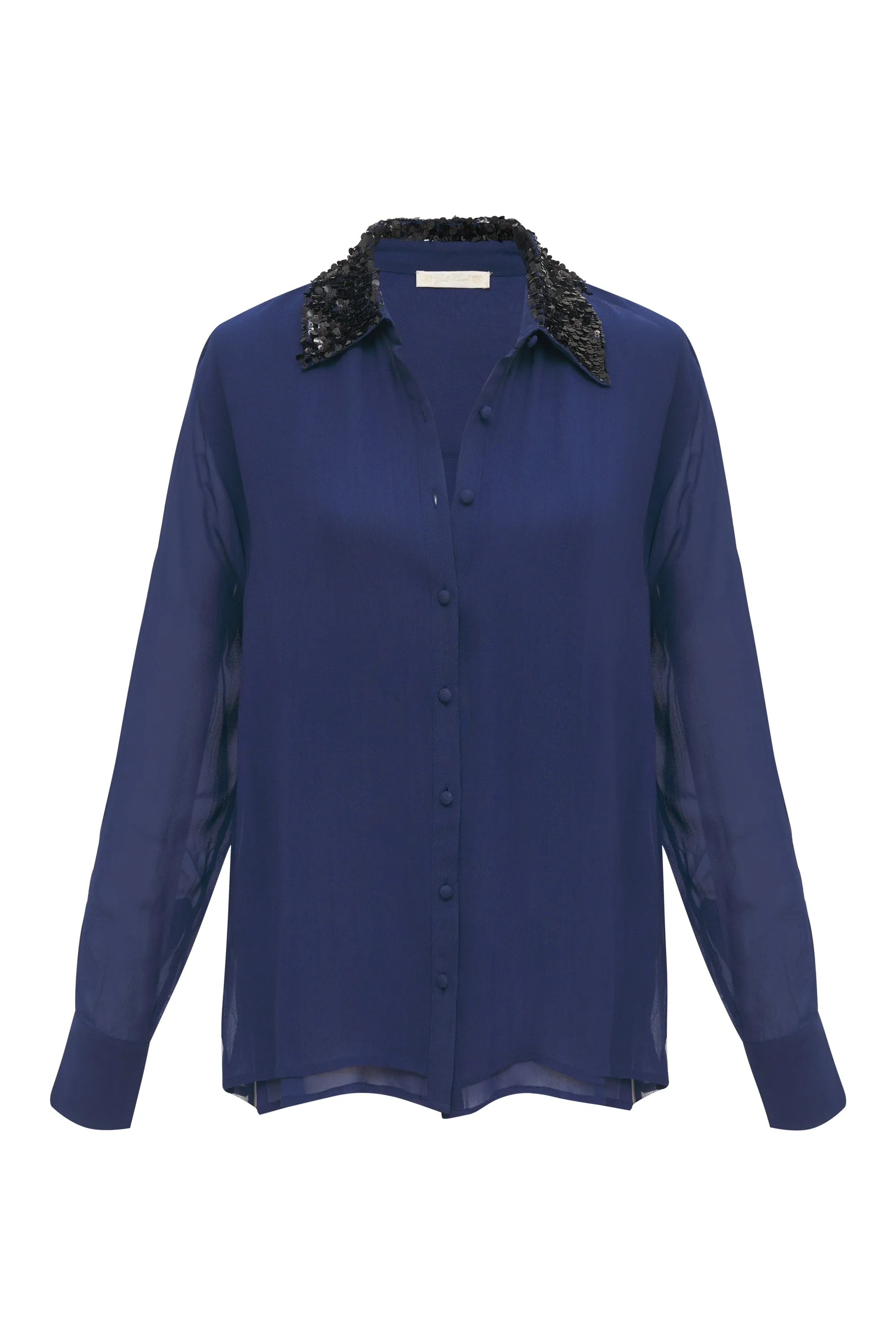 Now 60% OFF -Lexi Sequin Collar Shirt