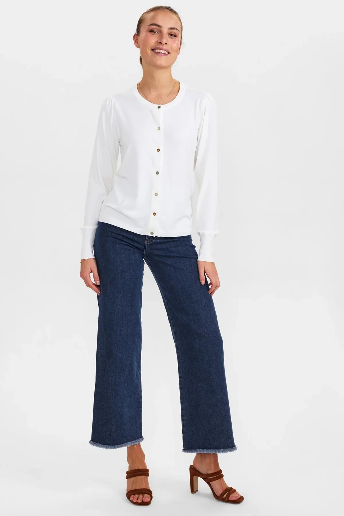 NUBIACIA CARDIGAN - CLOUD DANCER