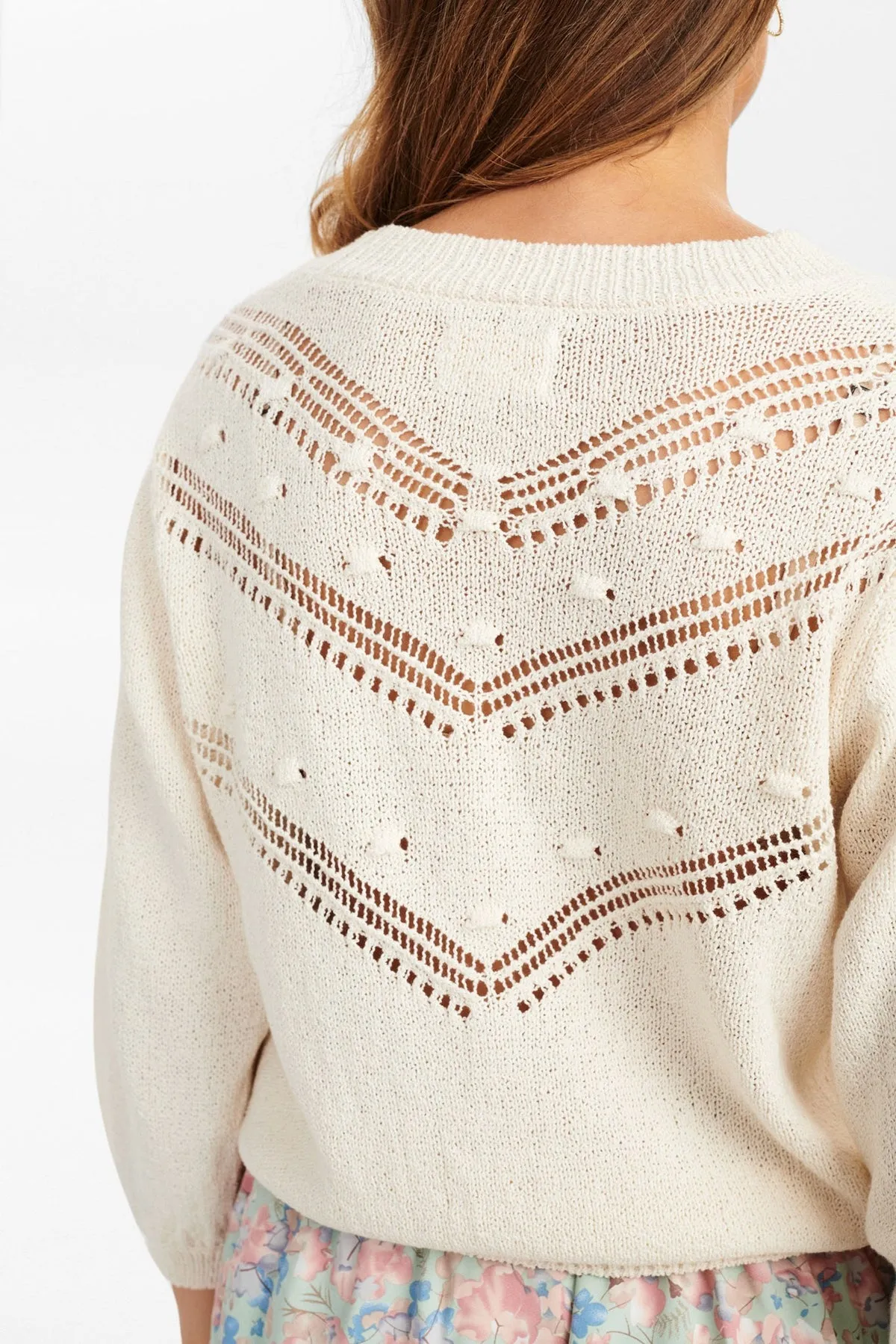 Numph Alma Cardigan in Pristine