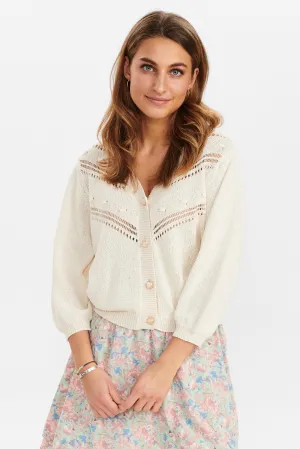 Numph Alma Cardigan in Pristine