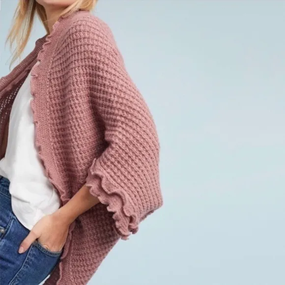 NWT Anthropologie Moth Rocia Ruffled Cardigan