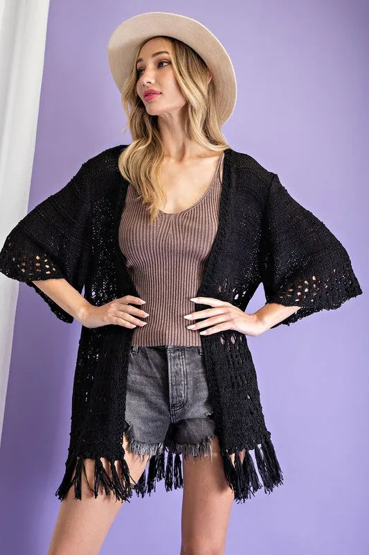 Open Knit Cardigan