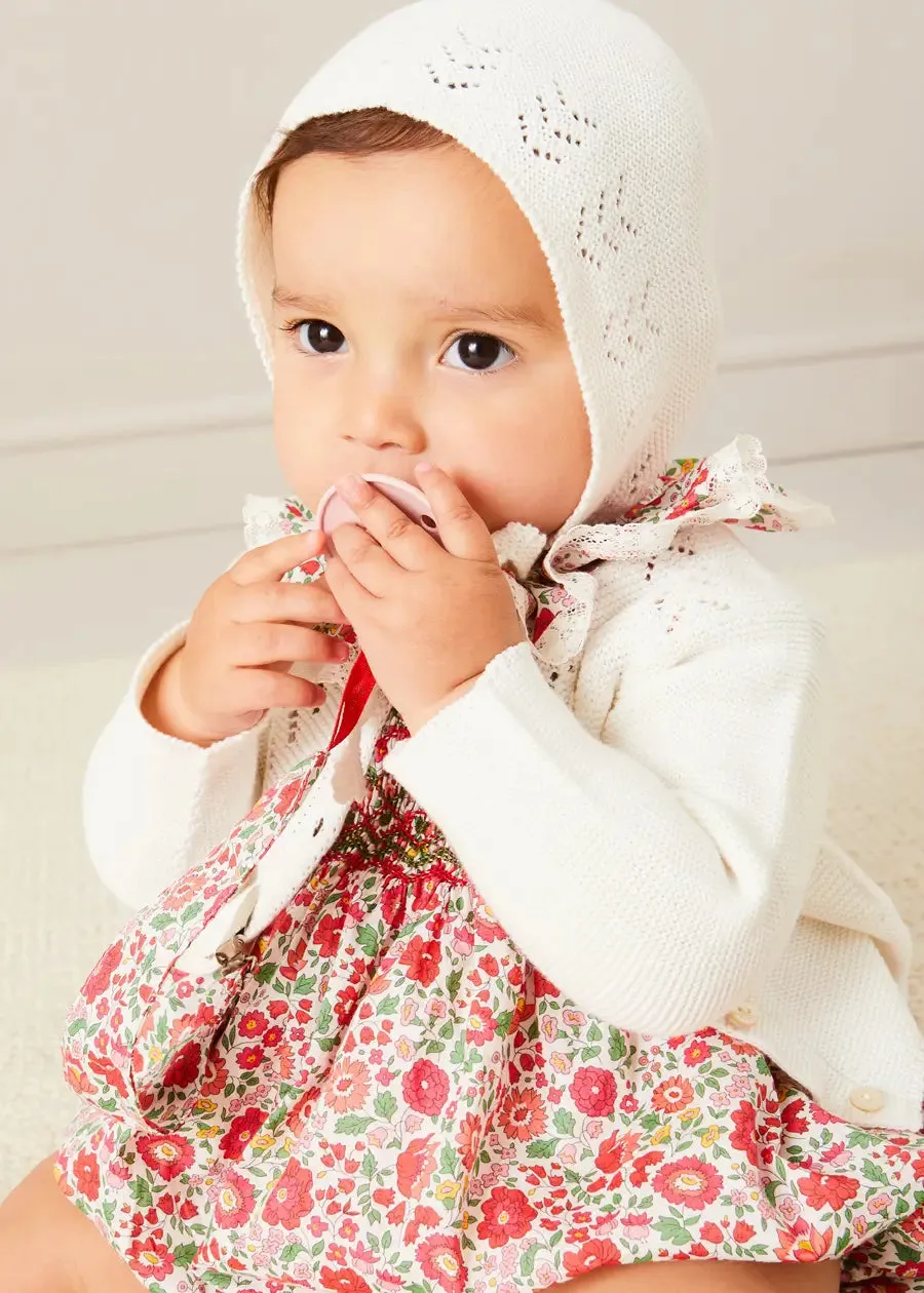 Openwork Cotton Cardigan in Cream (6mths-10yrs)