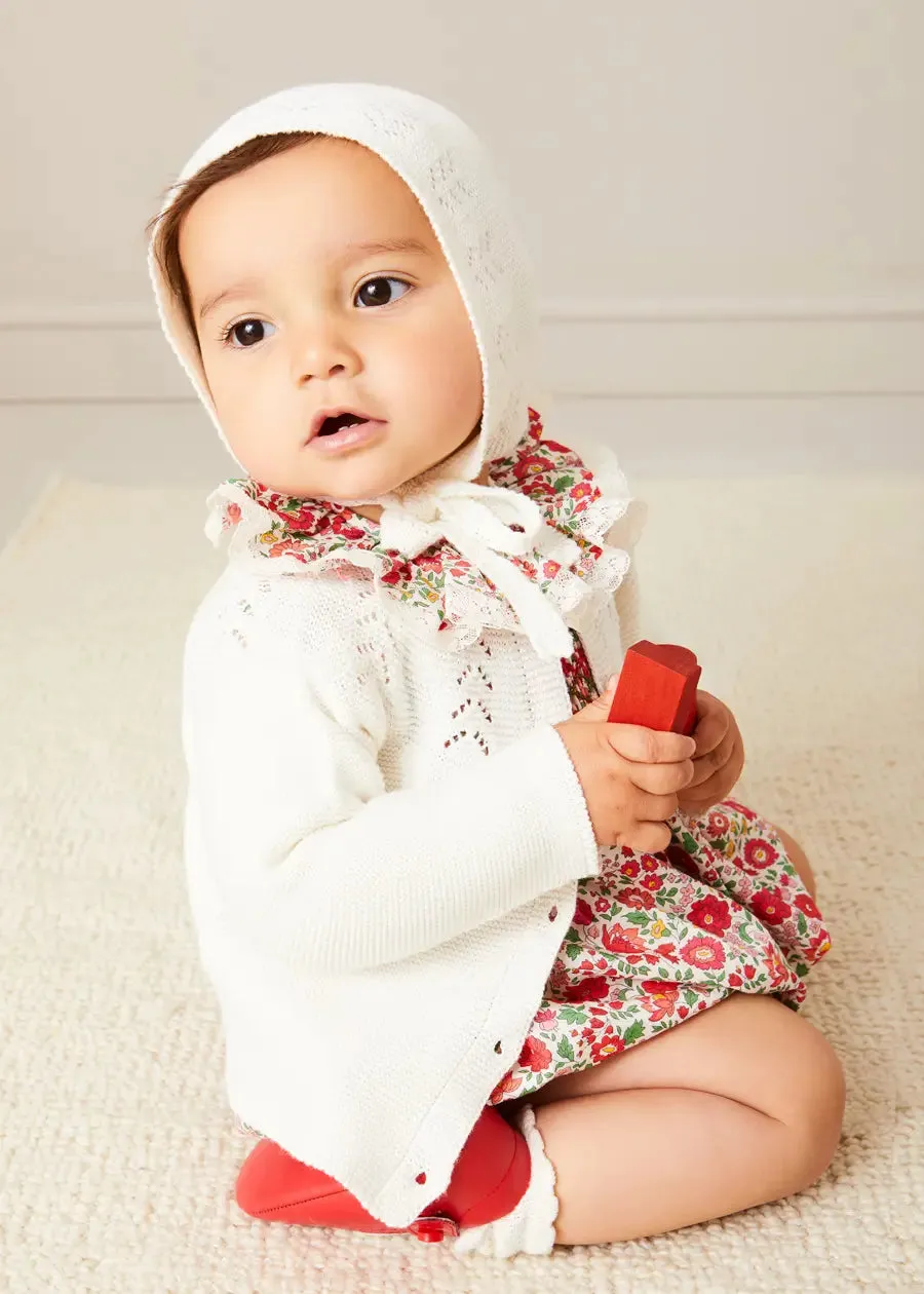 Openwork Cotton Cardigan in Cream (6mths-10yrs)