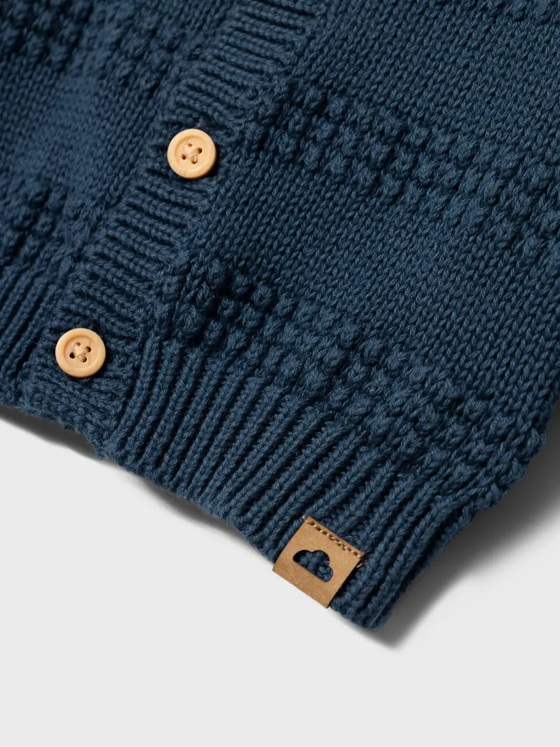 Organic Cotton Cardigan - Navy
