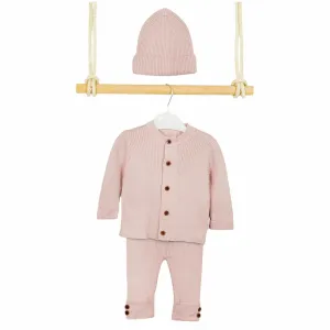 Organic Cotton Knit Set - Dusky Rose