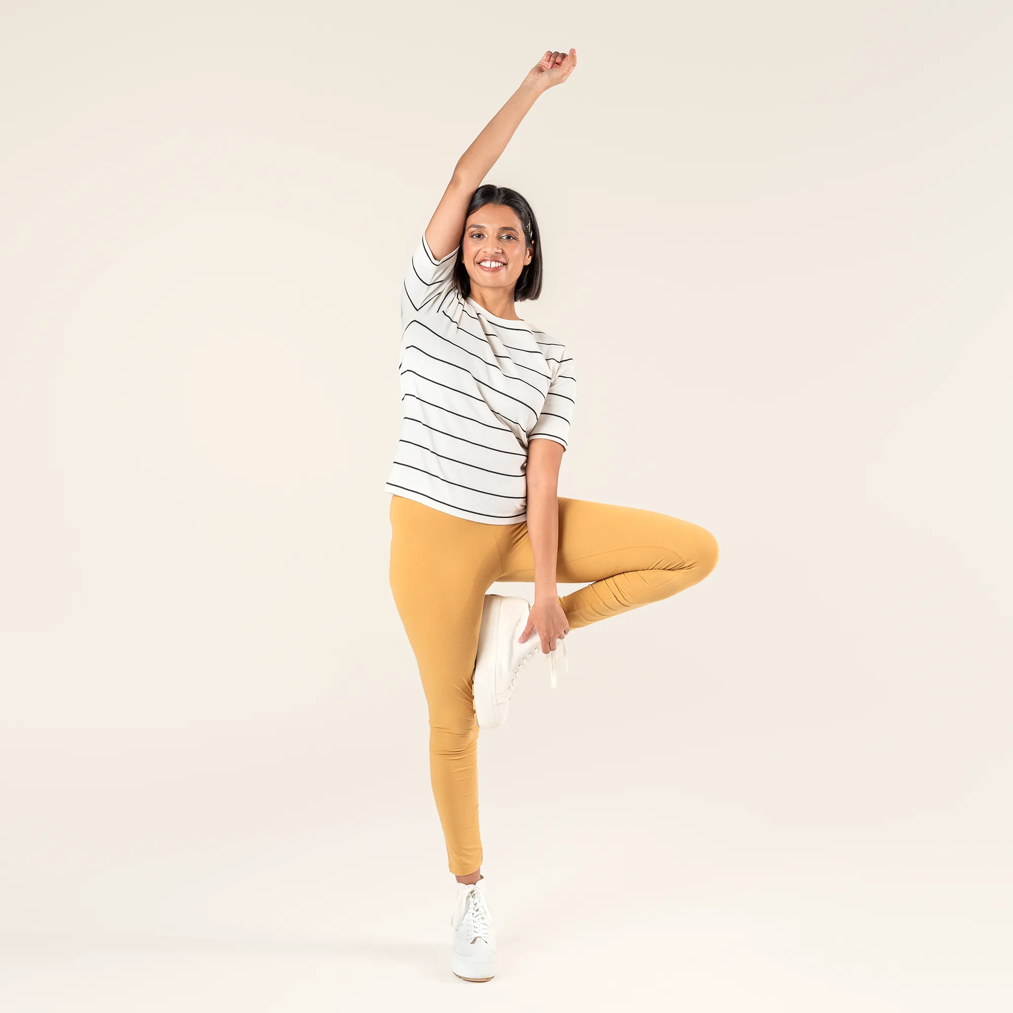 Organic Cotton Stretch Leggings: Womens