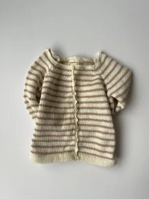 Organic Cotton Striped Cardigan