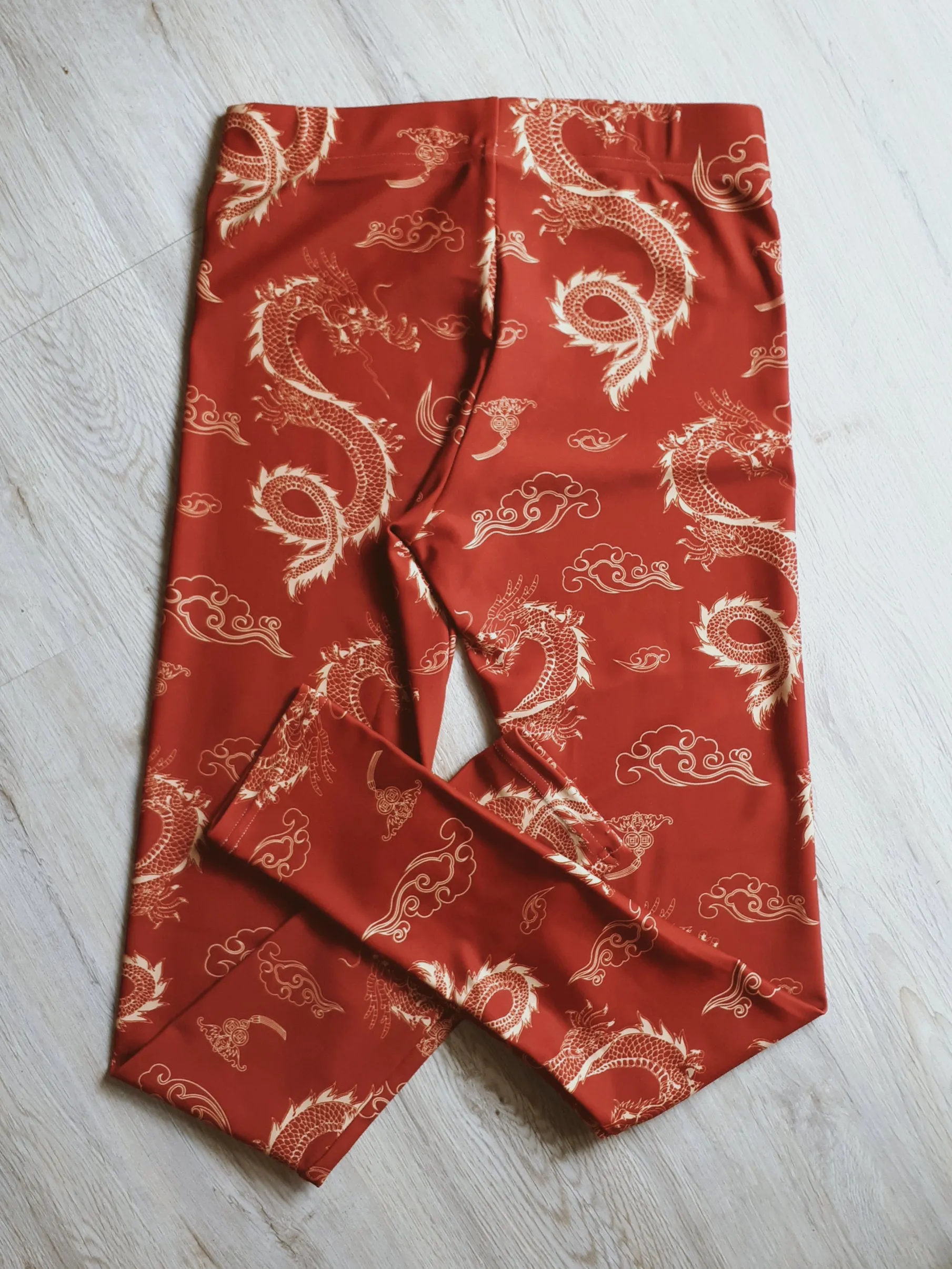 Orient Leggings - Fire Brick Red