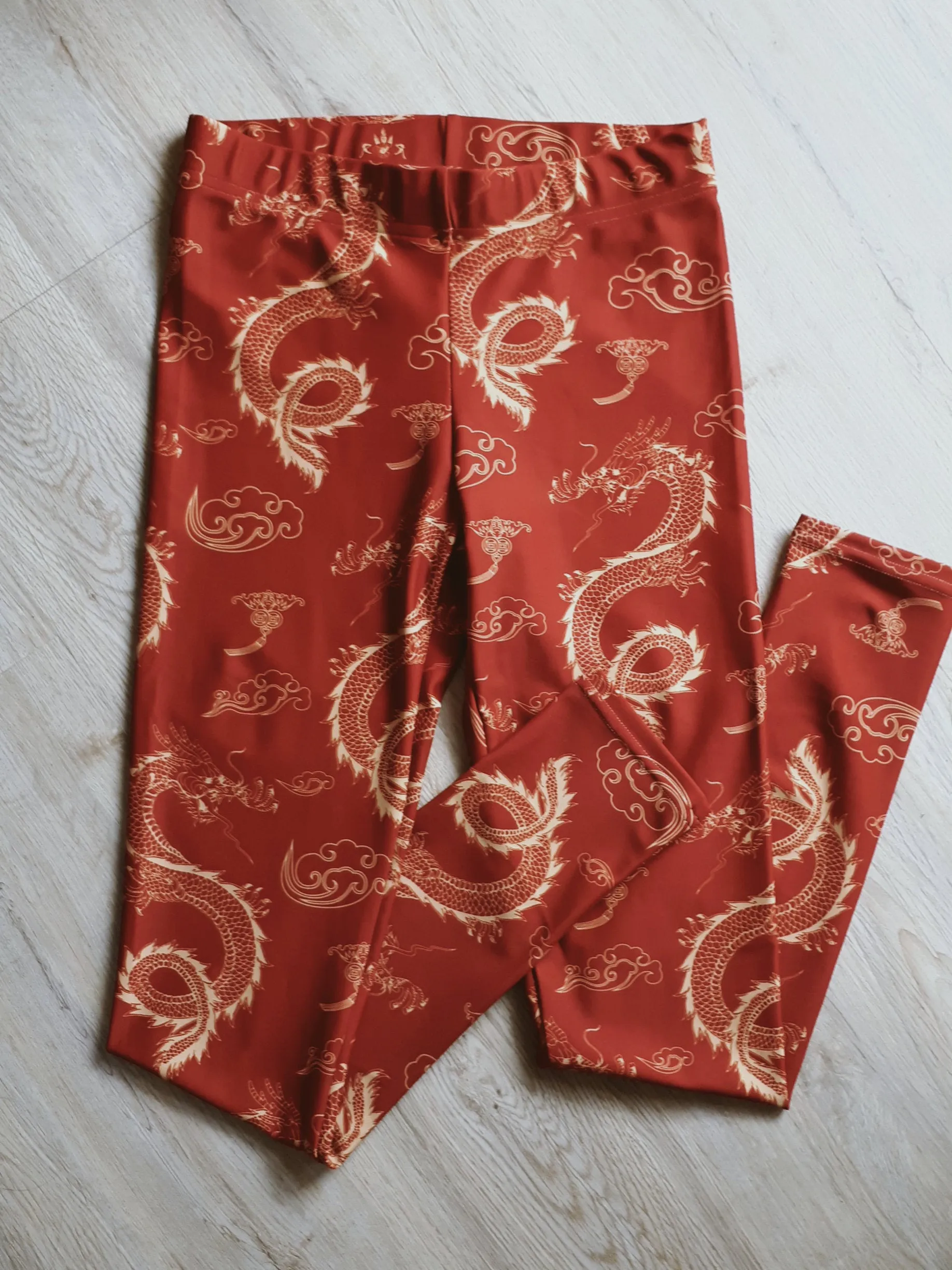 Orient Leggings - Fire Brick Red