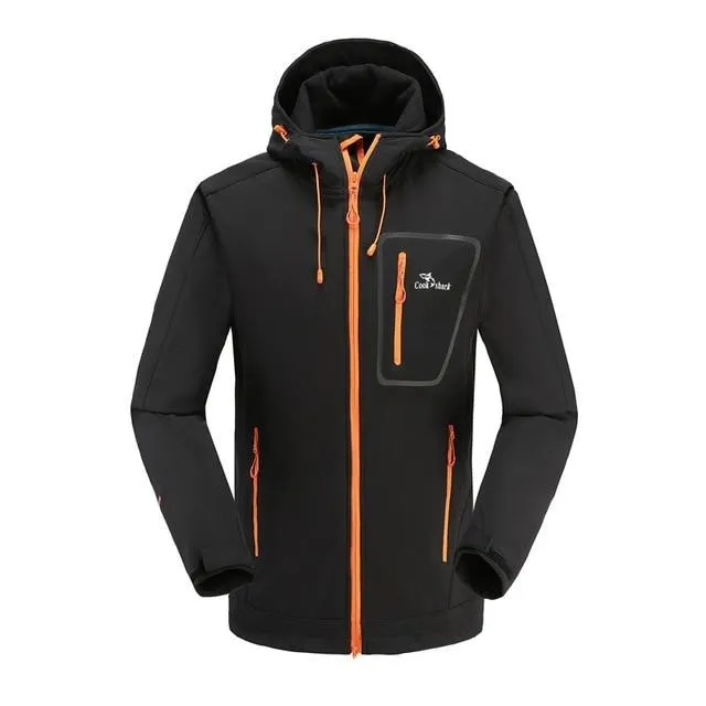 Outdoor jacket men's velvet padded windbreaker men's fashion jacket