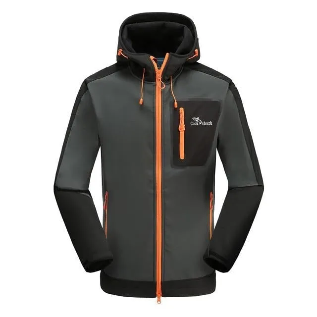 Outdoor jacket men's velvet padded windbreaker men's fashion jacket