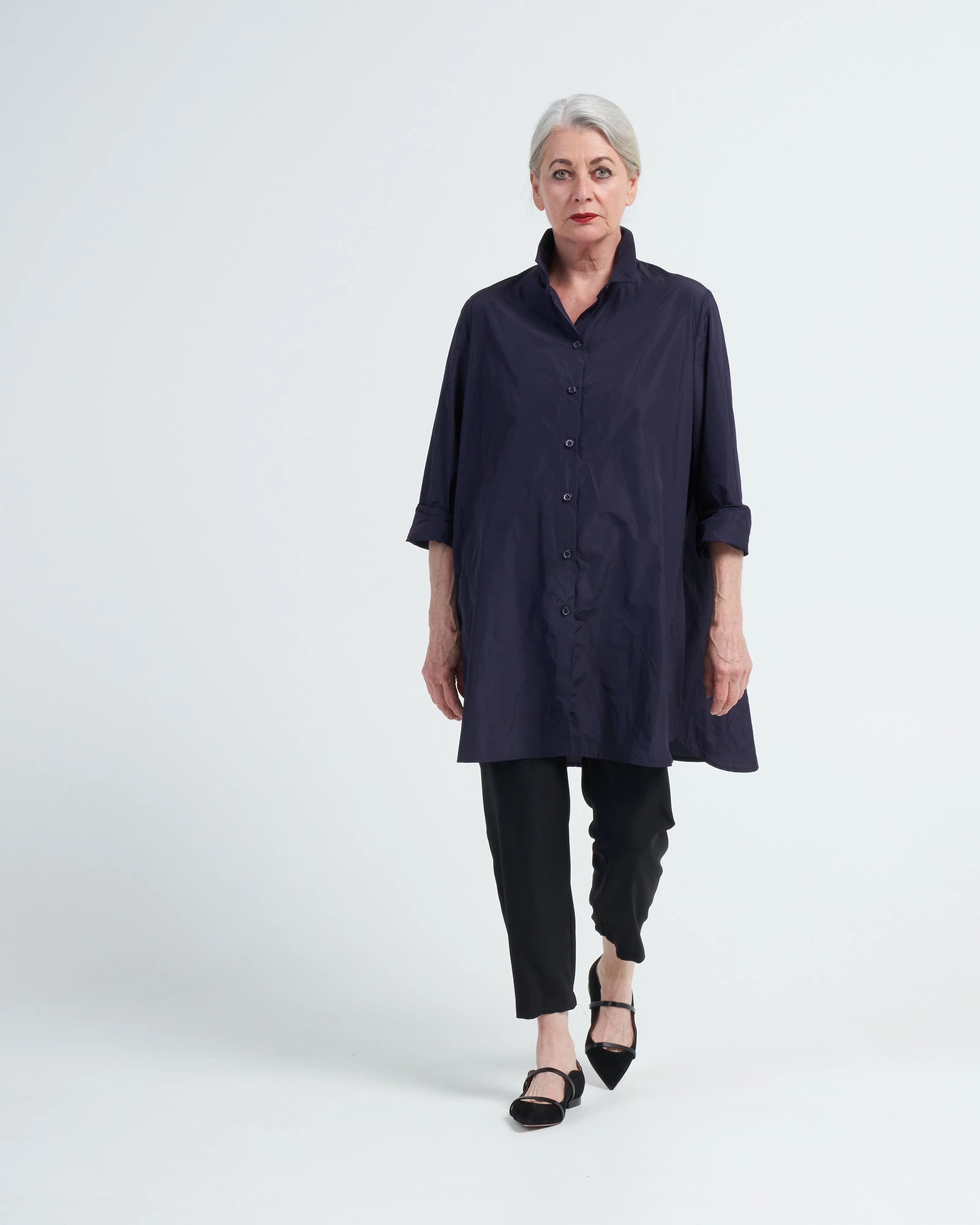 oversize bluse - blackberry