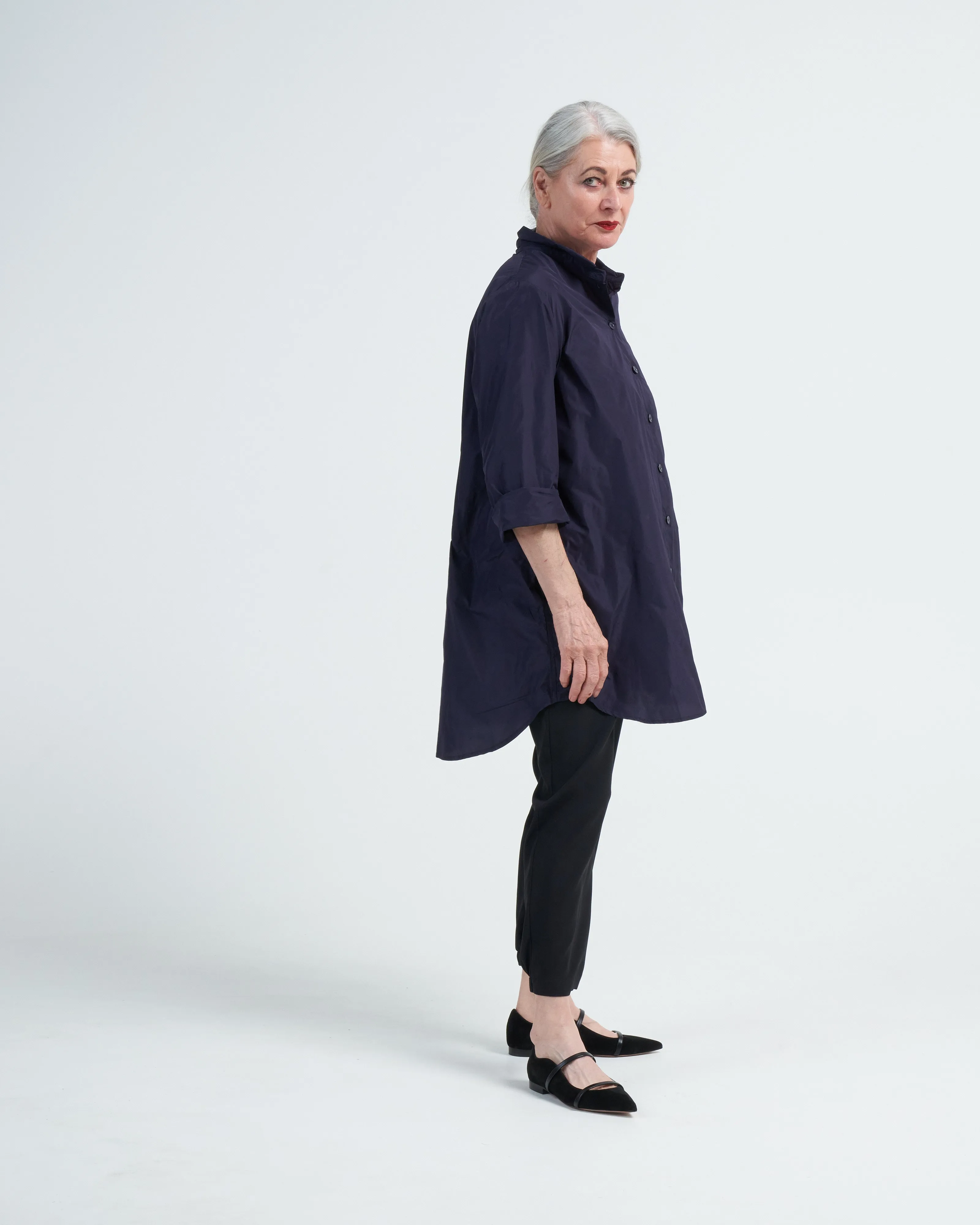 oversize bluse - blackberry