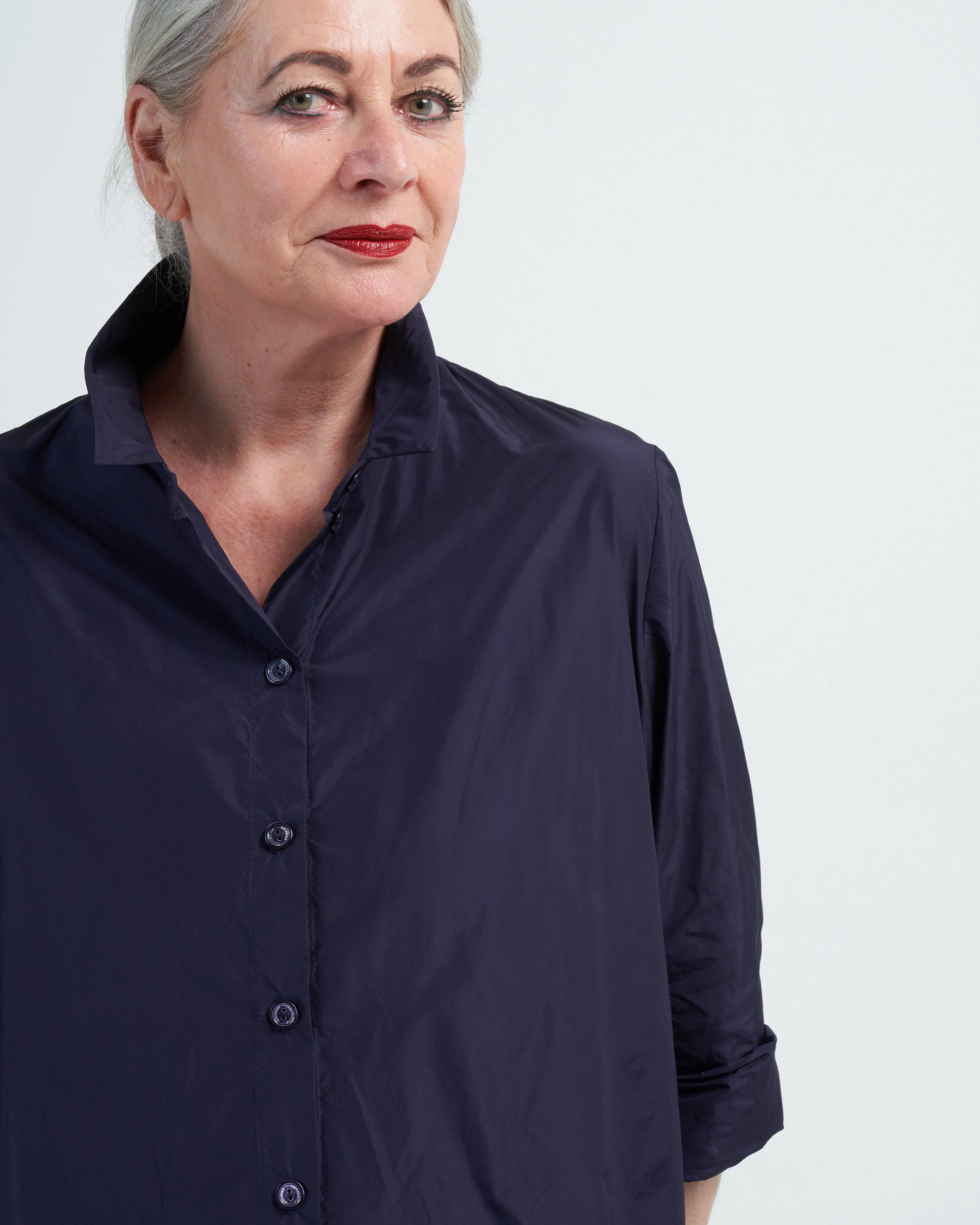 oversize bluse - blackberry