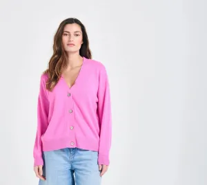 Oversize cashmere cardi - Peony