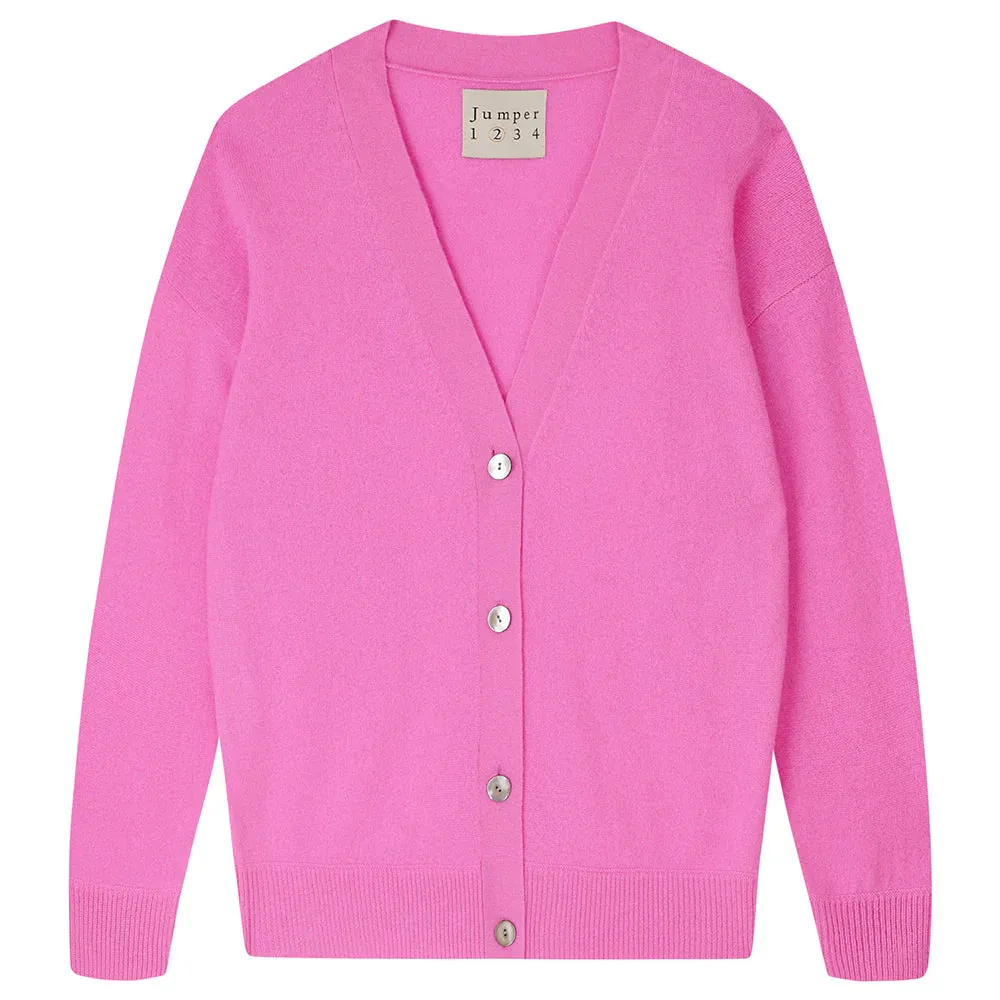 Oversize cashmere cardi - Peony