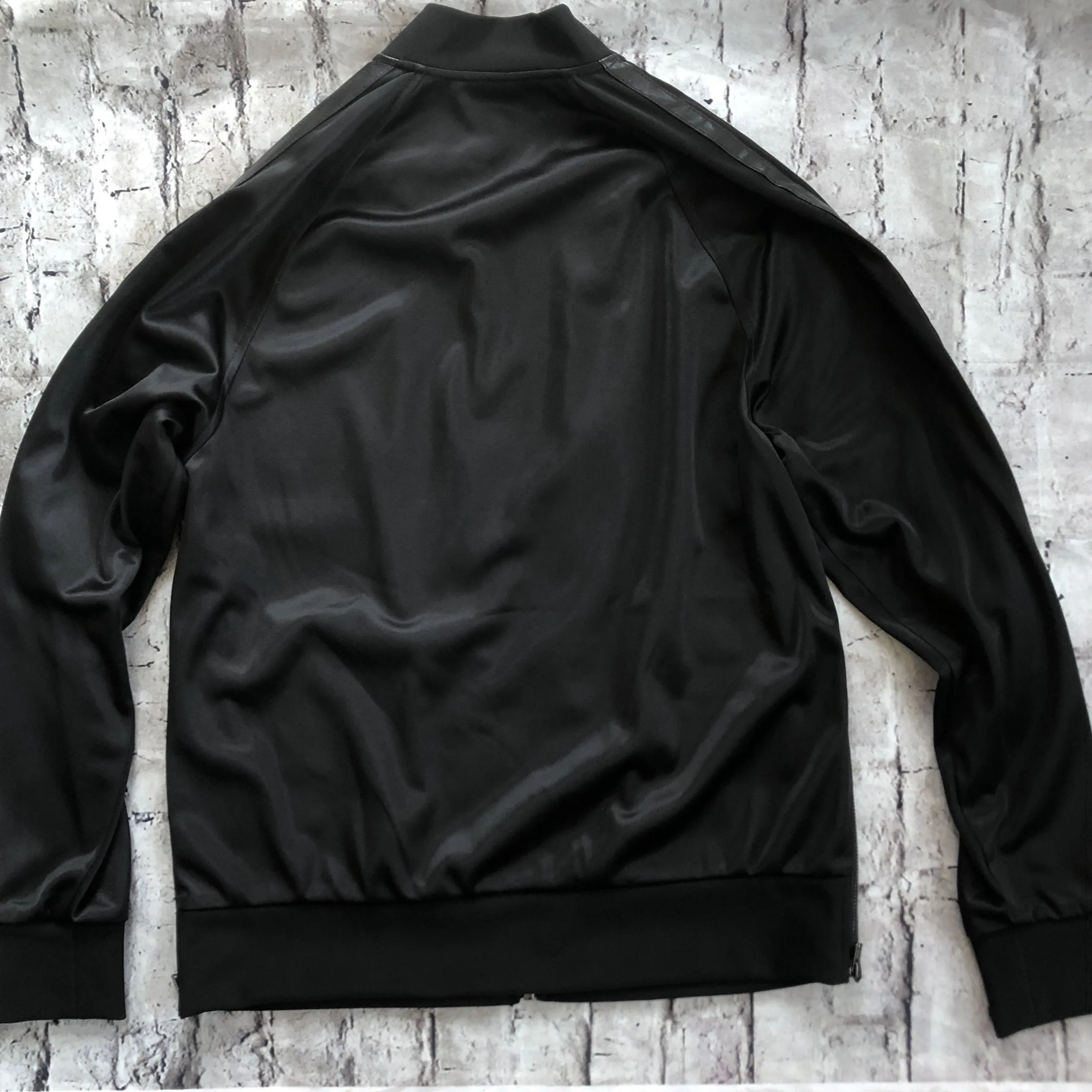 PAM & GELA Black Solid Track Jacket Size S NWT