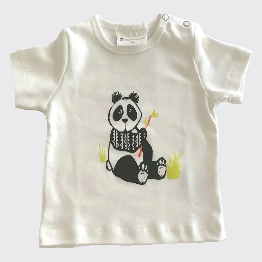 Panda Print Organic Baby Clothes 3 Piece Set | CocoBabyBox