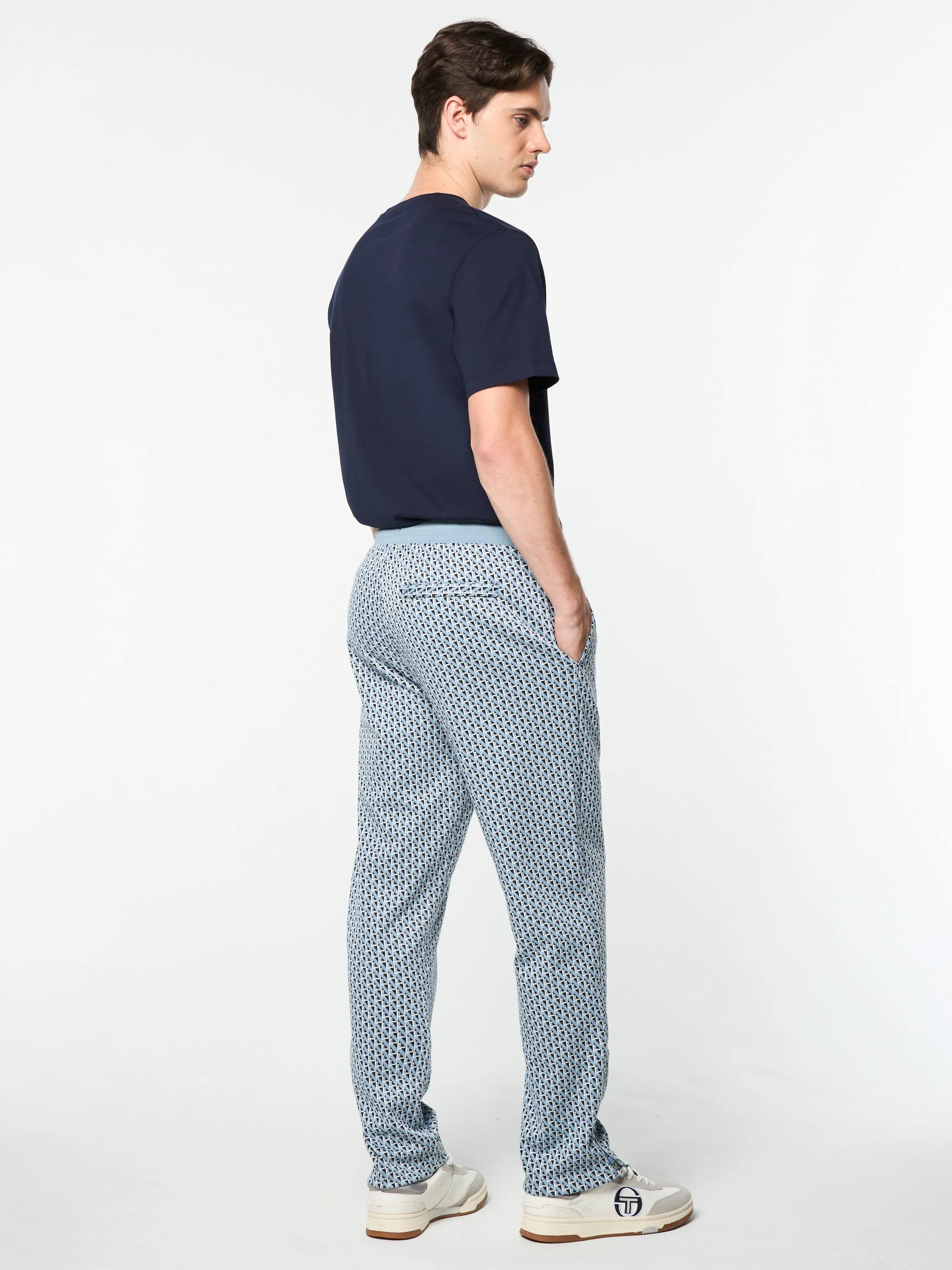 Paolo Knit Track Pant- Faded Denim