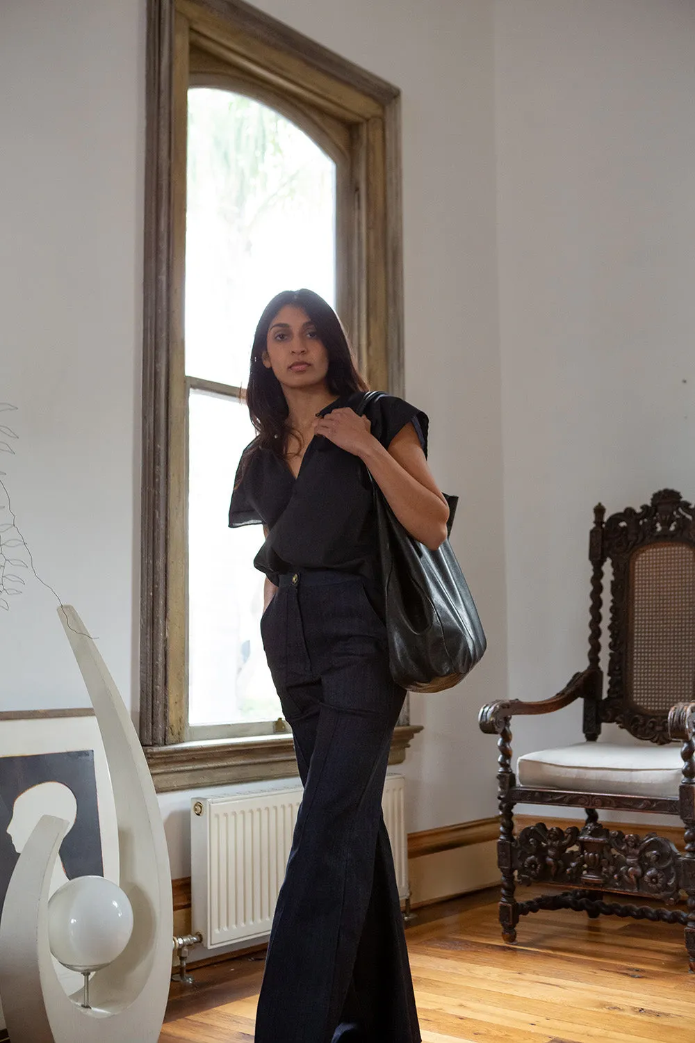 Patti Cotton Blouse In Black