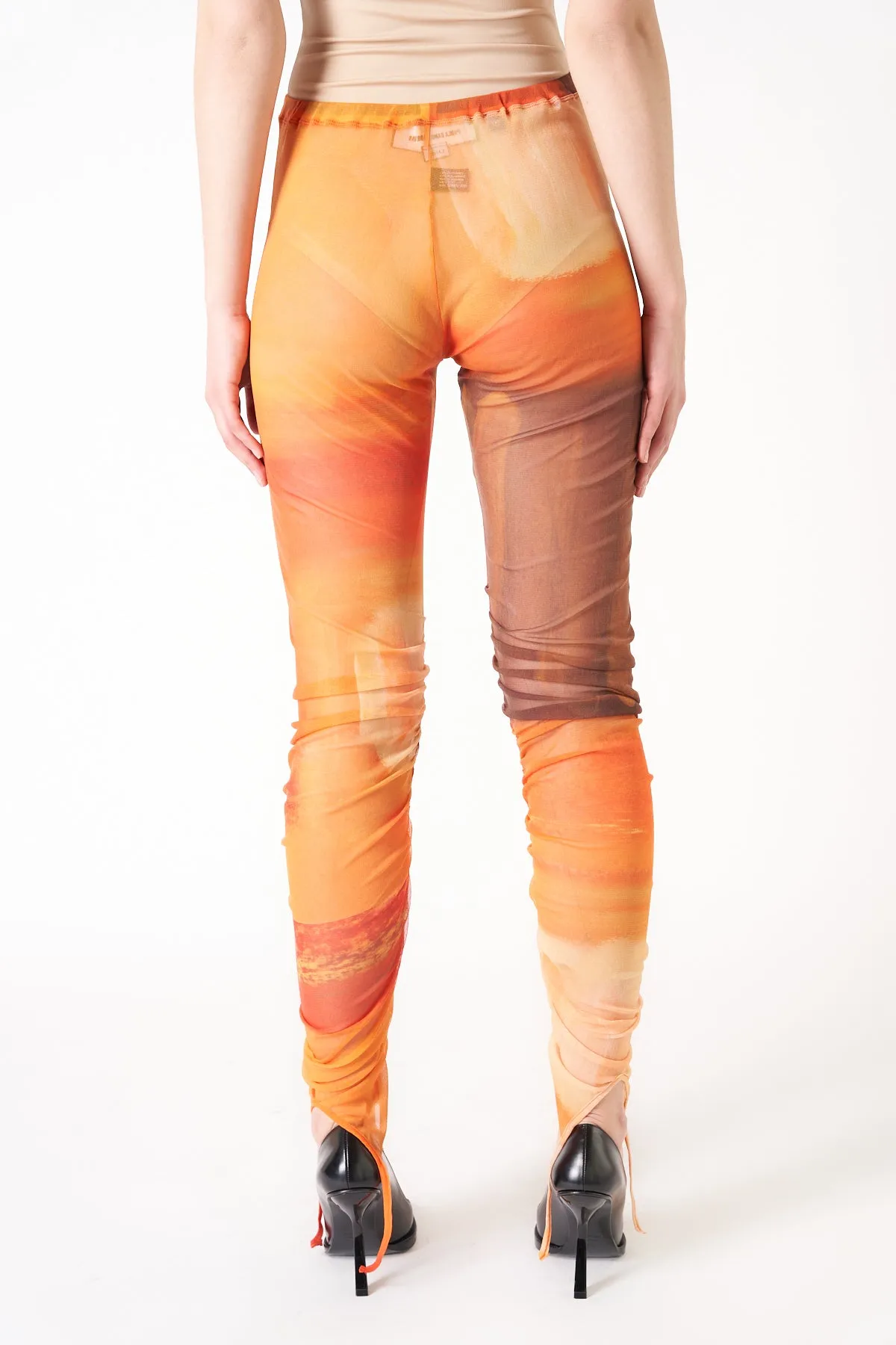 PAULA CANOVAS DEL VAS | ORANGE MESH LEGGINGS