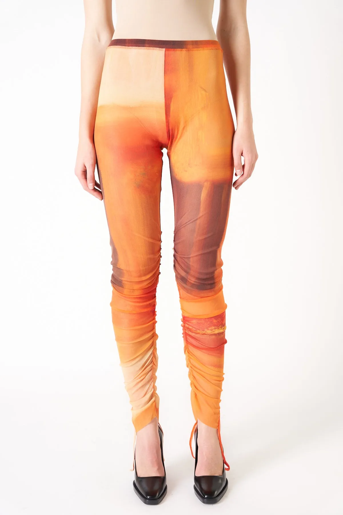 PAULA CANOVAS DEL VAS | ORANGE MESH LEGGINGS