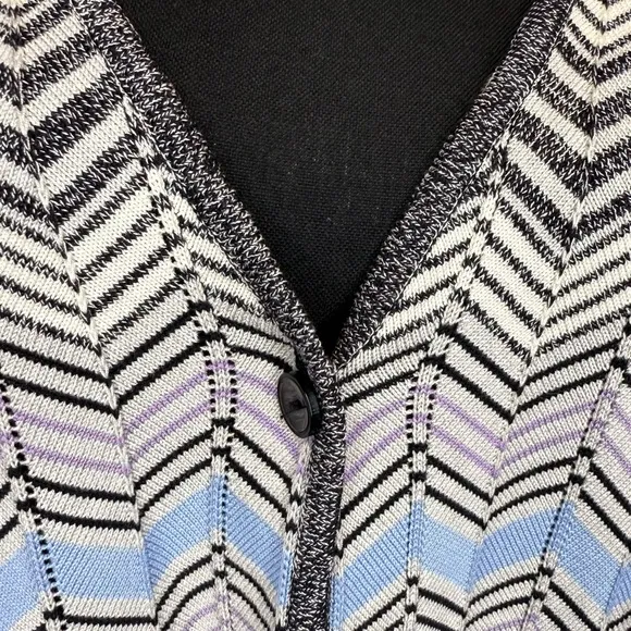 Pendleton Silk Blend Chevron Women’s Multicolor Single Button Cardigan Size L