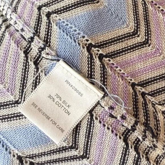 Pendleton Silk Blend Chevron Women’s Multicolor Single Button Cardigan Size L