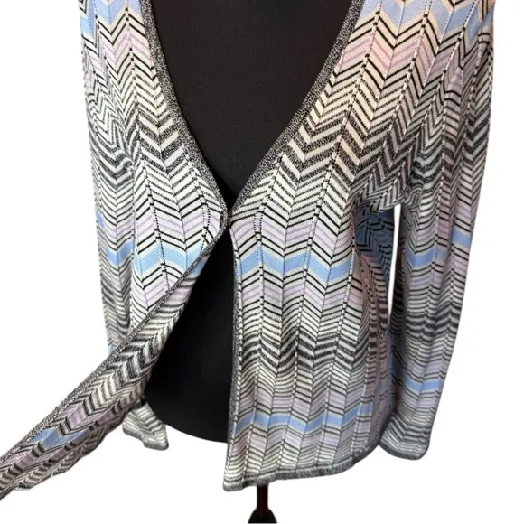 Pendleton Silk Blend Chevron Women’s Multicolor Single Button Cardigan Size L