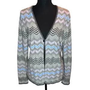 Pendleton Silk Blend Chevron Women’s Multicolor Single Button Cardigan Size L