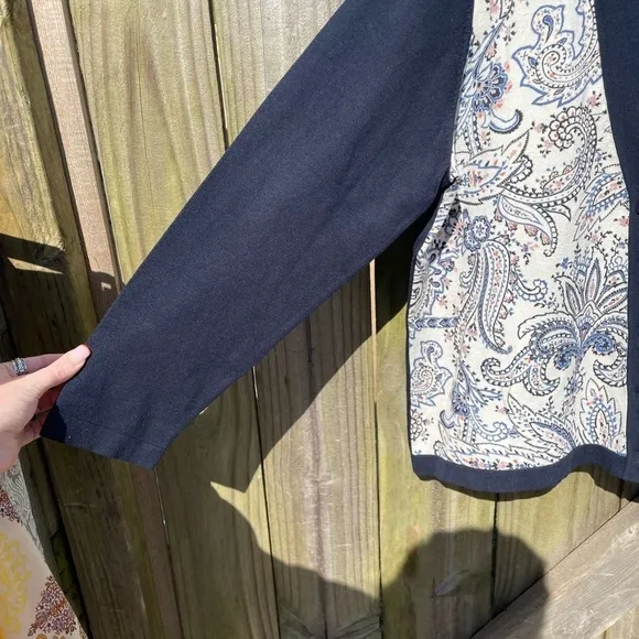 Pendleton Silk Blend Paisley Floral Printed Button Up Cardigan Sweater NWOT