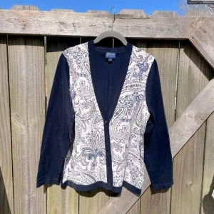 Pendleton Silk Blend Paisley Floral Printed Button Up Cardigan Sweater NWOT
