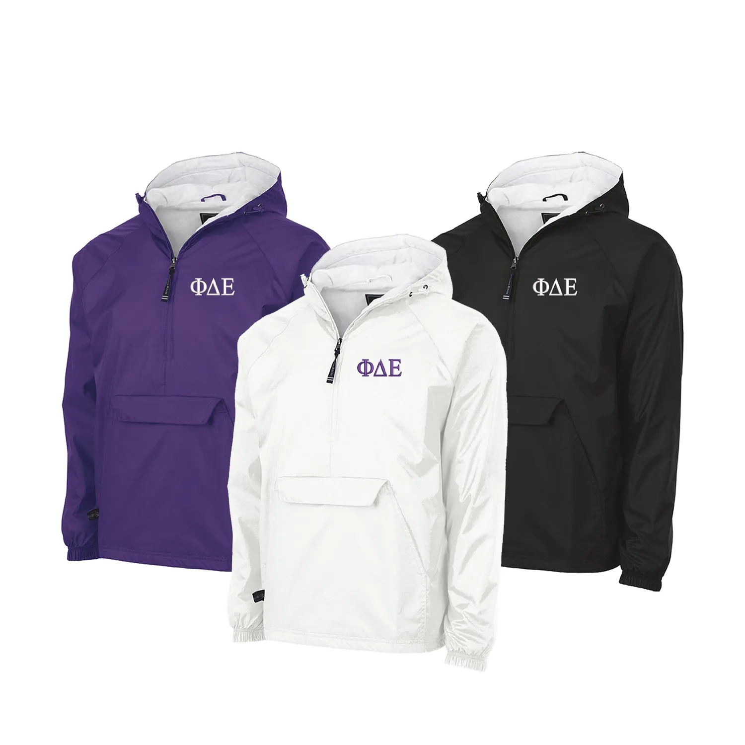 Phi Delta Epsilon Flannel Lined Windbreaker  - Letters