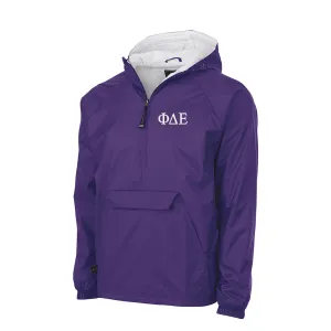 Phi Delta Epsilon Flannel Lined Windbreaker  - Letters