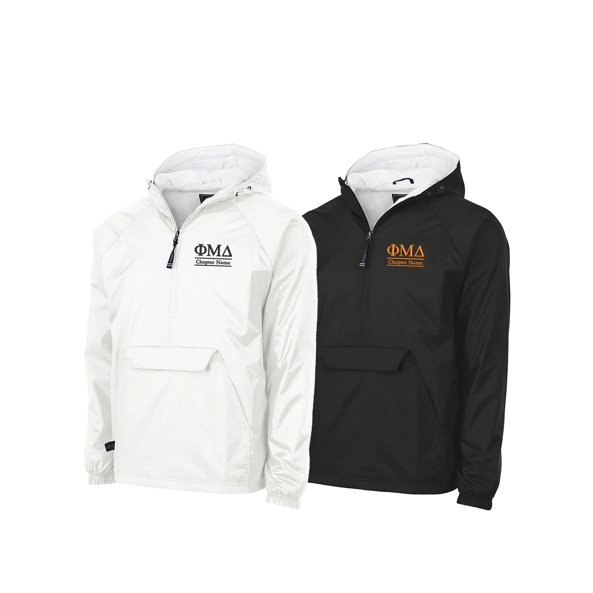 Phi Mu Delta Flannel Lined Windbreaker - Chapter Name
