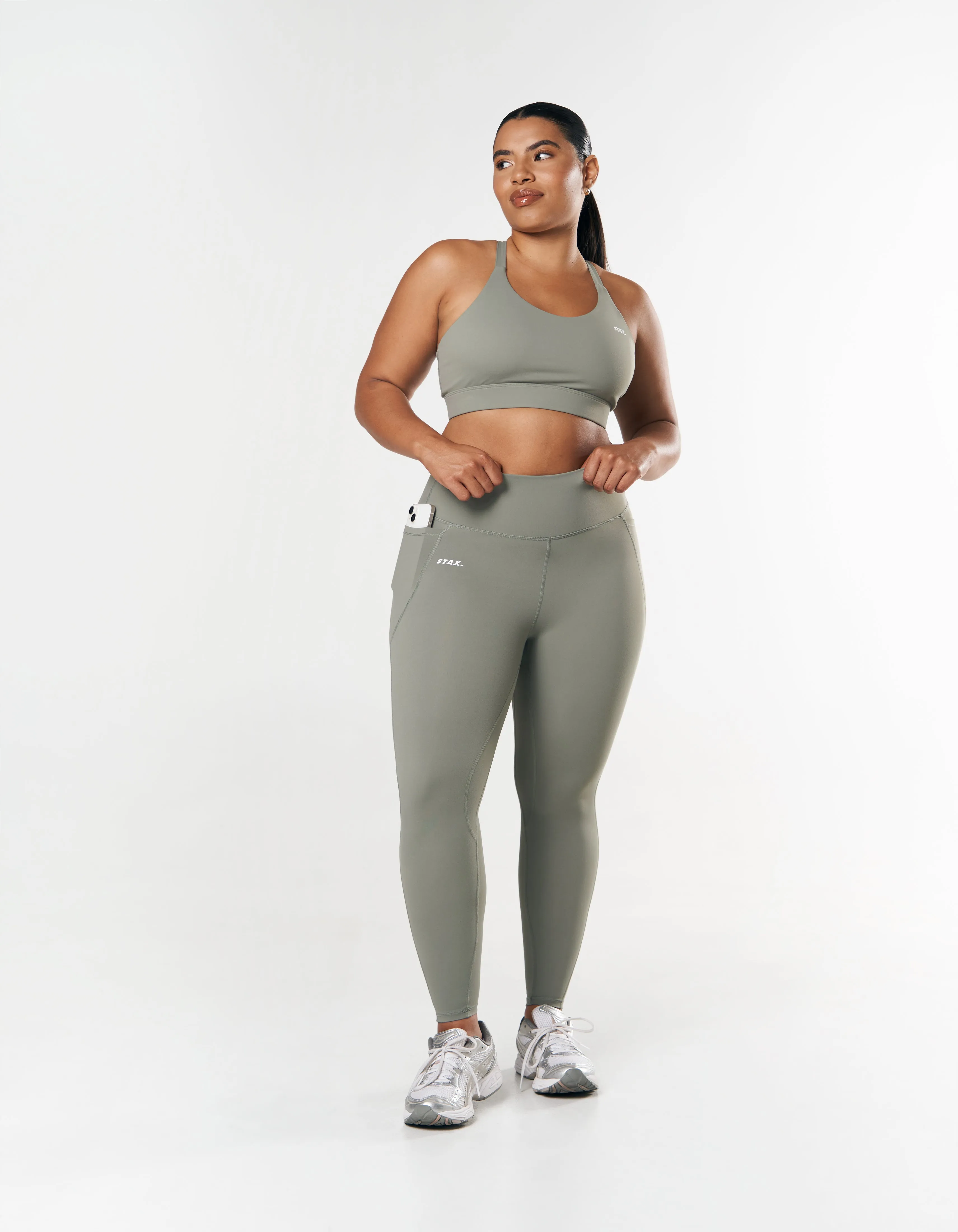 Phone Pocket Full Length Tights NANDEX ™ - Sage