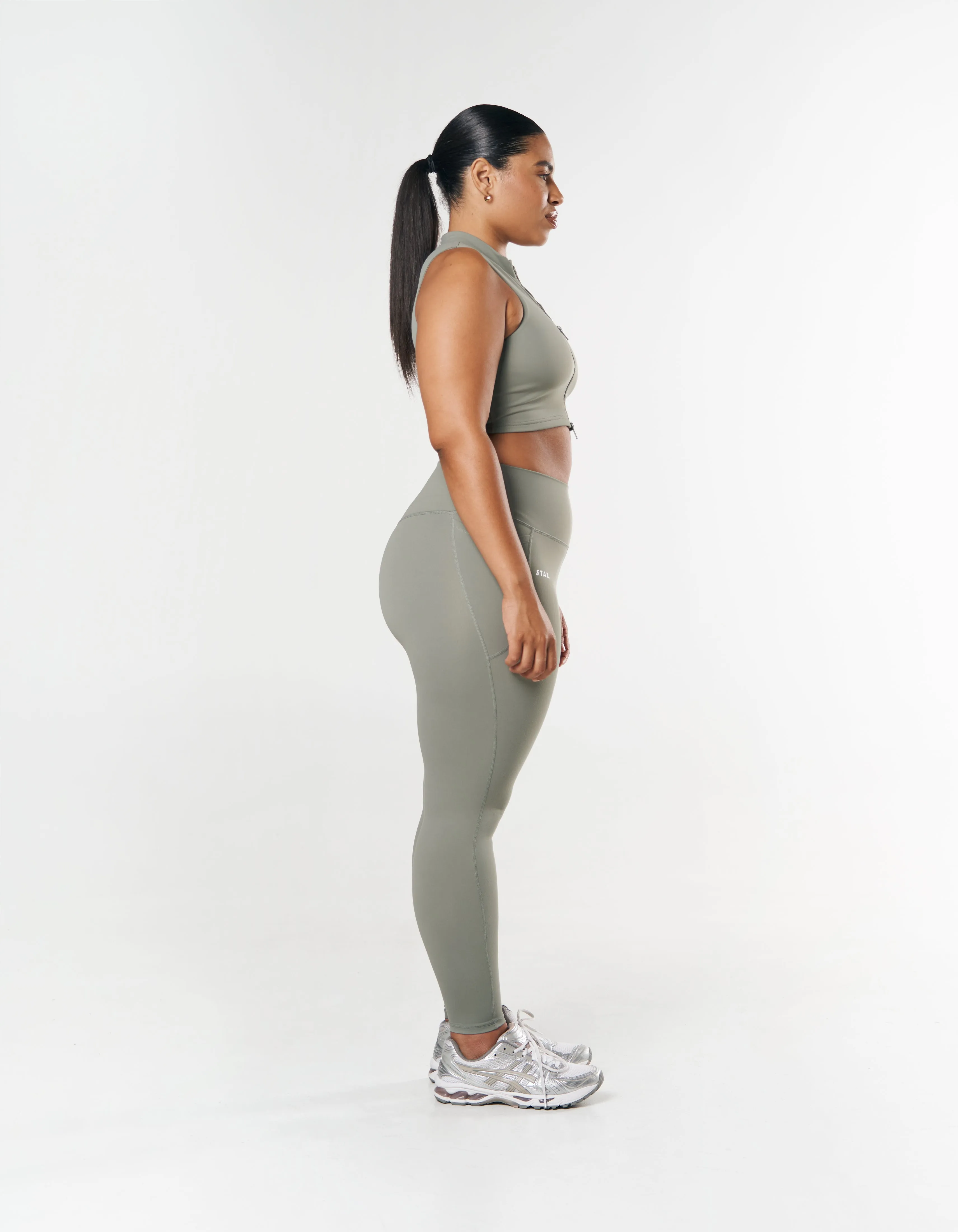 Phone Pocket Full Length Tights NANDEX ™ - Sage