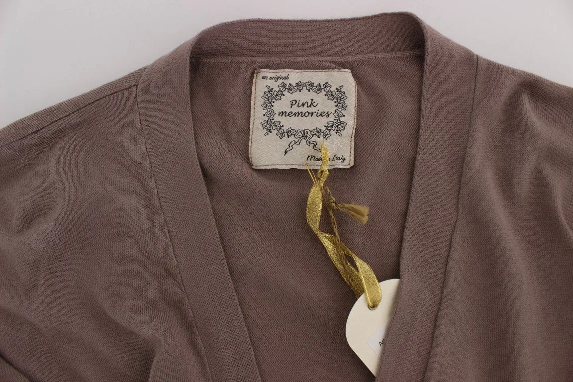 Pink Button Down Cardigan Sweater