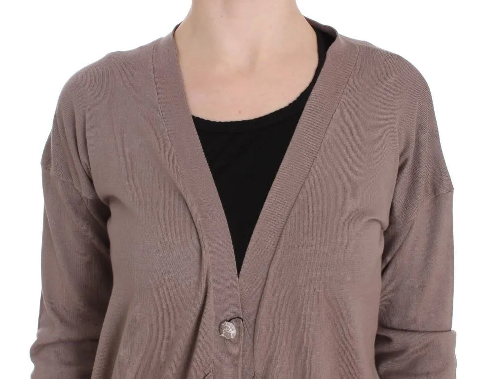 Pink Button Down Cardigan Sweater