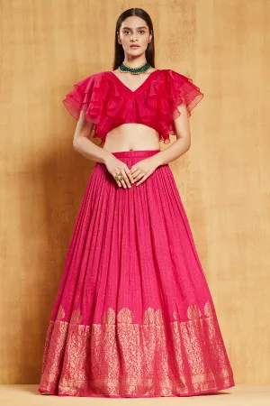 PINK RUFFLE JAMEWAR