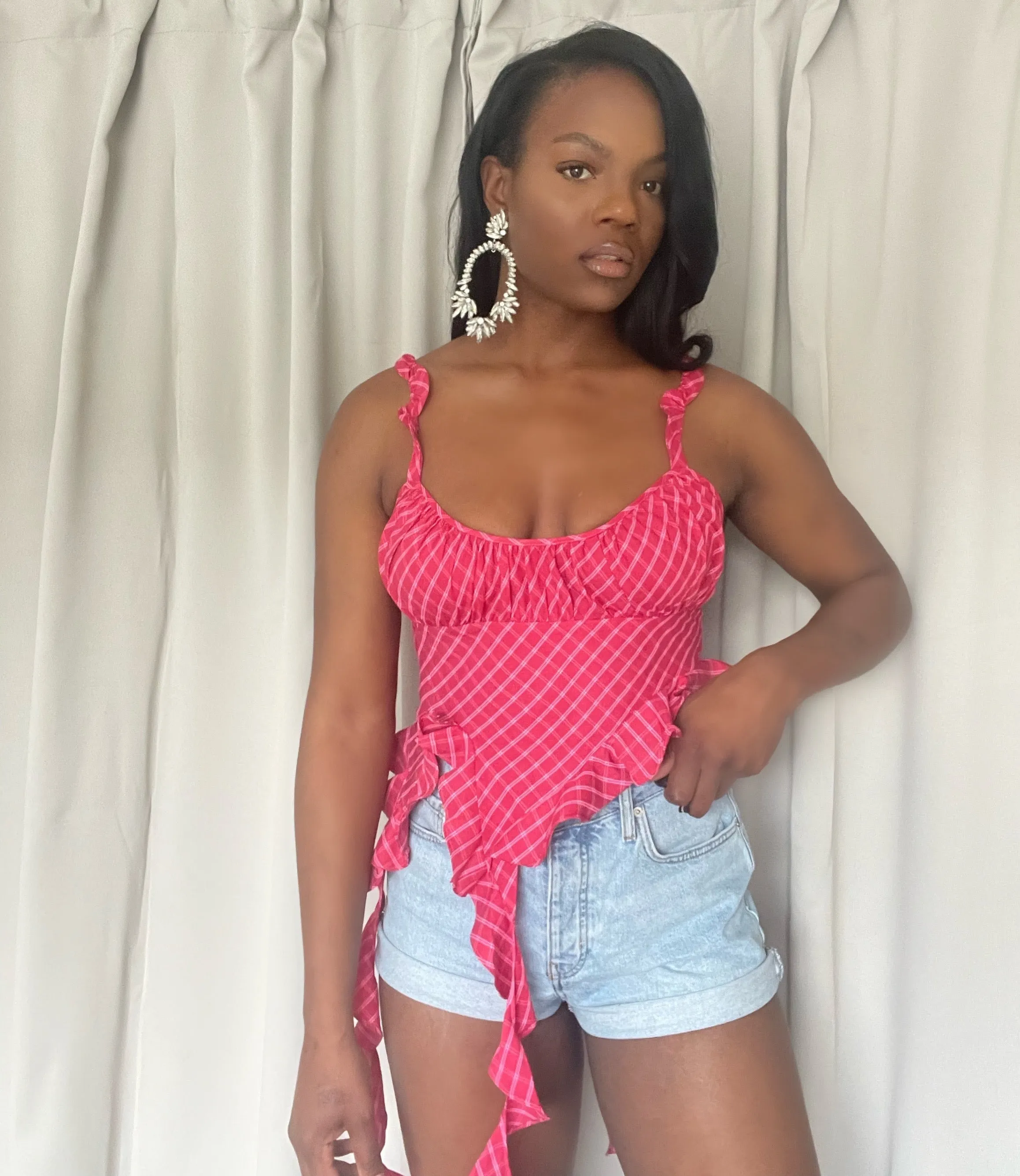 Pink Ruffle Top