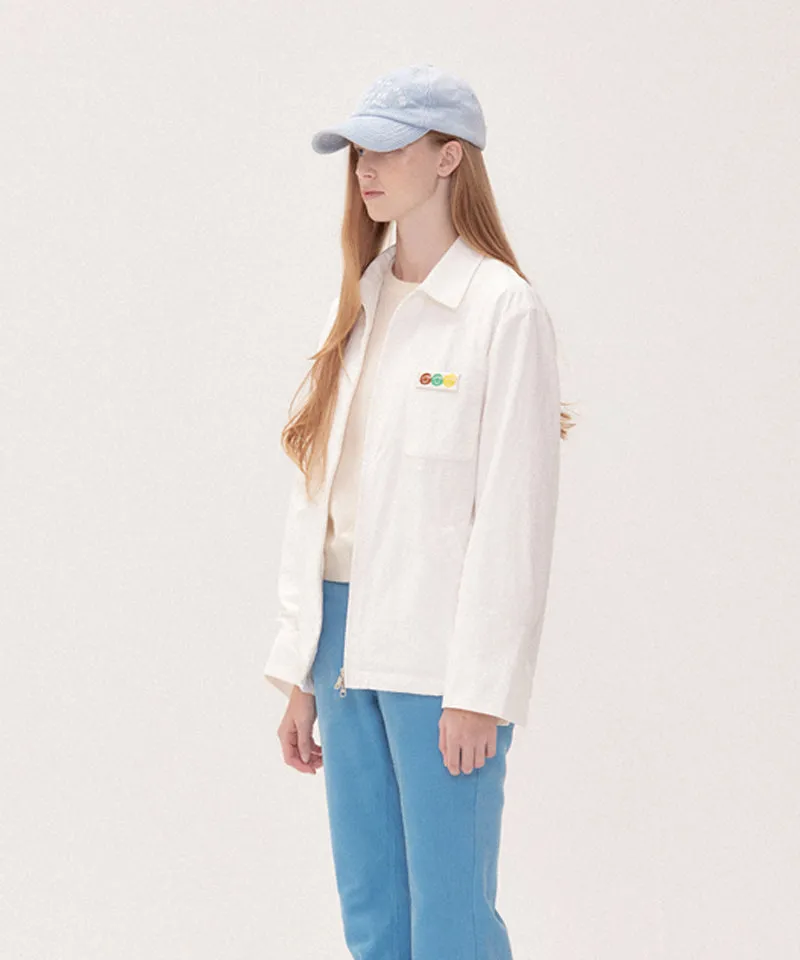 PIV'VEE Windbreaker Jacket - Cloud White