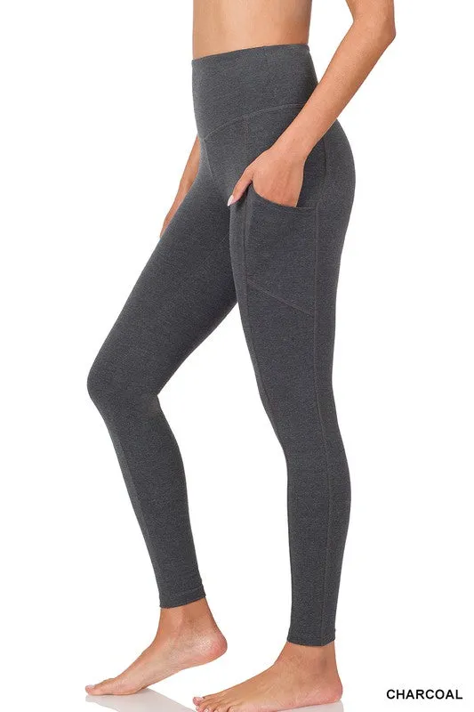 Pocket Leggings in Heavy Cotton Fabric